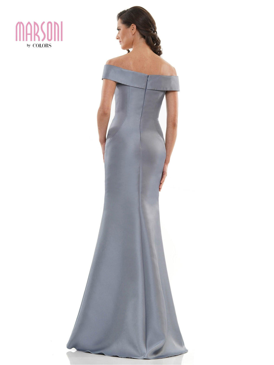 Marsoni Mother of the Bride Long Satin Dress 1003 - The Dress Outlet