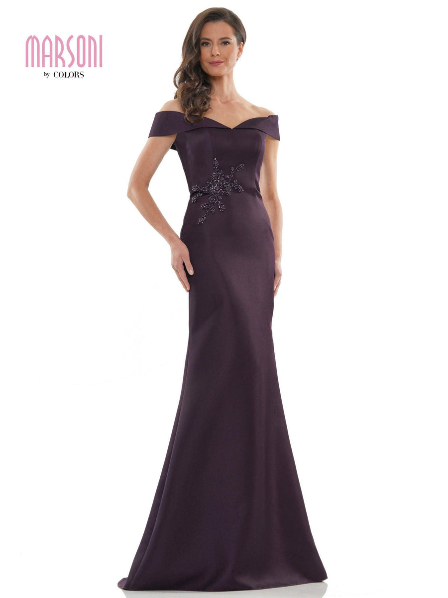 Marsoni Mother of the Bride Long Satin Dress 1003 - The Dress Outlet