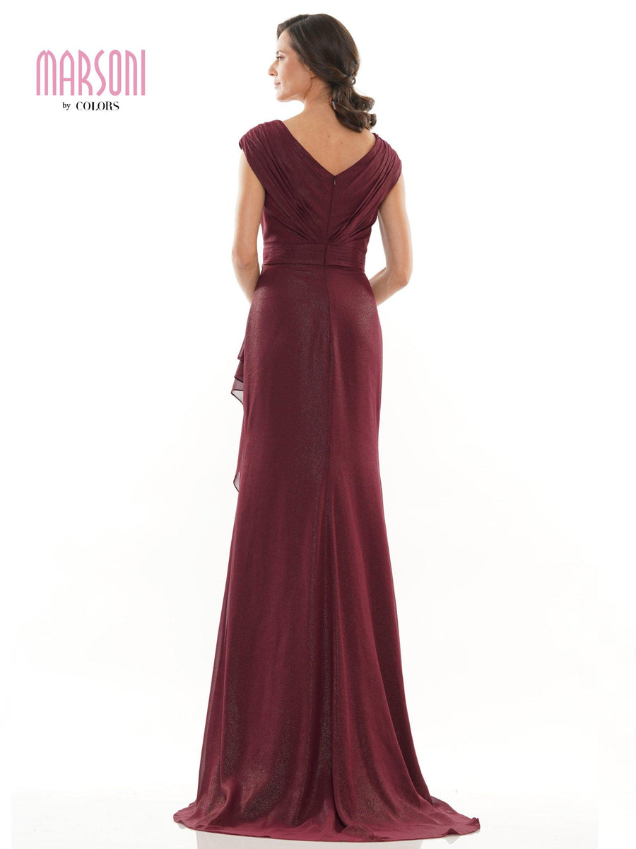 Marsoni Mother of the Bride Ruffle Long Dress 1073 - The Dress Outlet