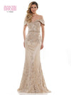 Marsoni Off Shoulder Beaded Long Gown 1122 - The Dress Outlet