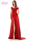 Marsoni Prom Long Off Shoulder Formal Dress 1215 - The Dress Outlet