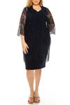 Maya Brooke Short 3/4 Sleeve Jacket Lace Dress 29258 - The Dress Outlet