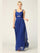 Mesh Sleeveless Long Bridesmaid Dress Royal