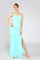 Formal Dresses Long Spaghetti Strap Side Slit Chiffon Dress Turquoise