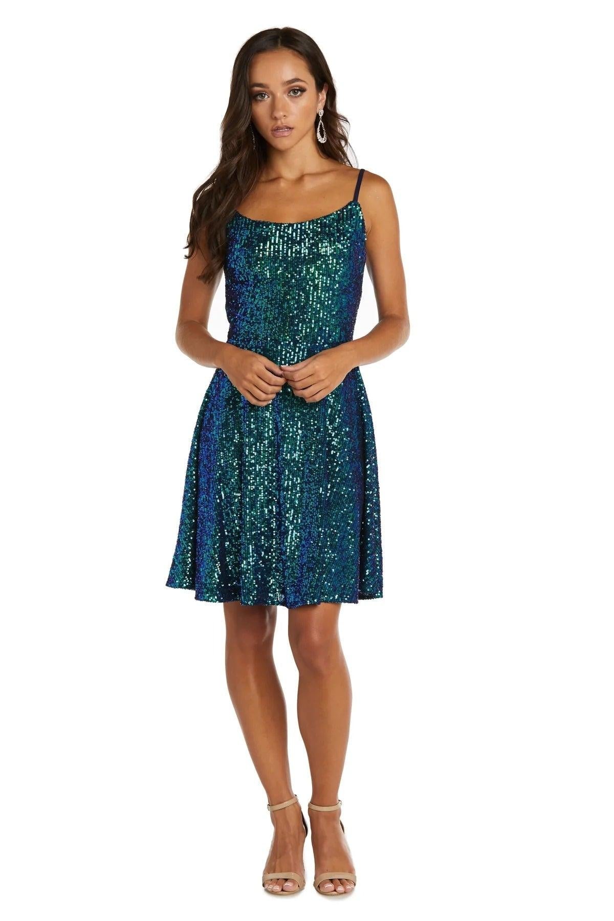 Navy/Teal Morgan & Co 12904 Homecoming Short Prom Dress for $89.99 ...