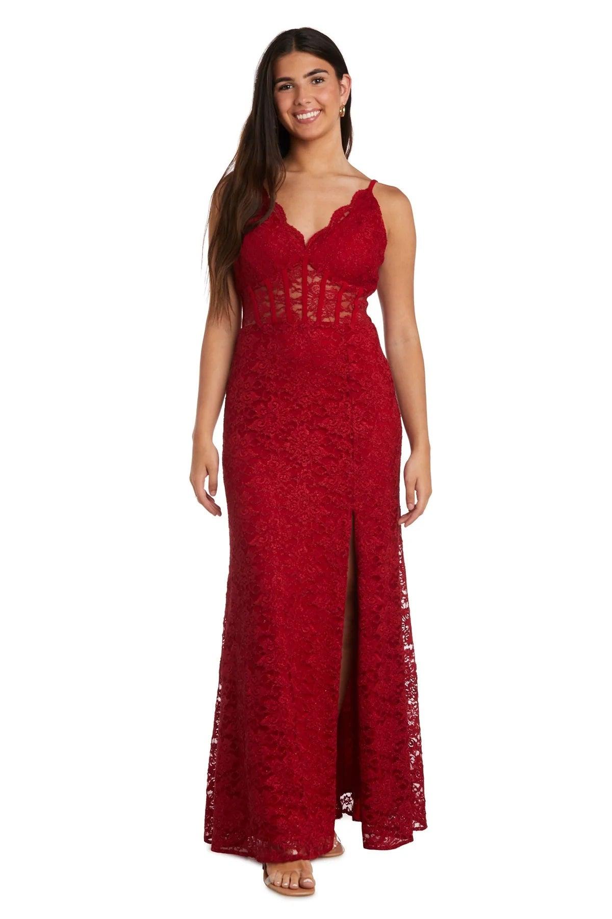 Formal Dresses Long Spaghetti Strap Evening Gown Red