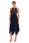 Nightway High Low Halter Lace Dress 21946 - The Dress Outlet