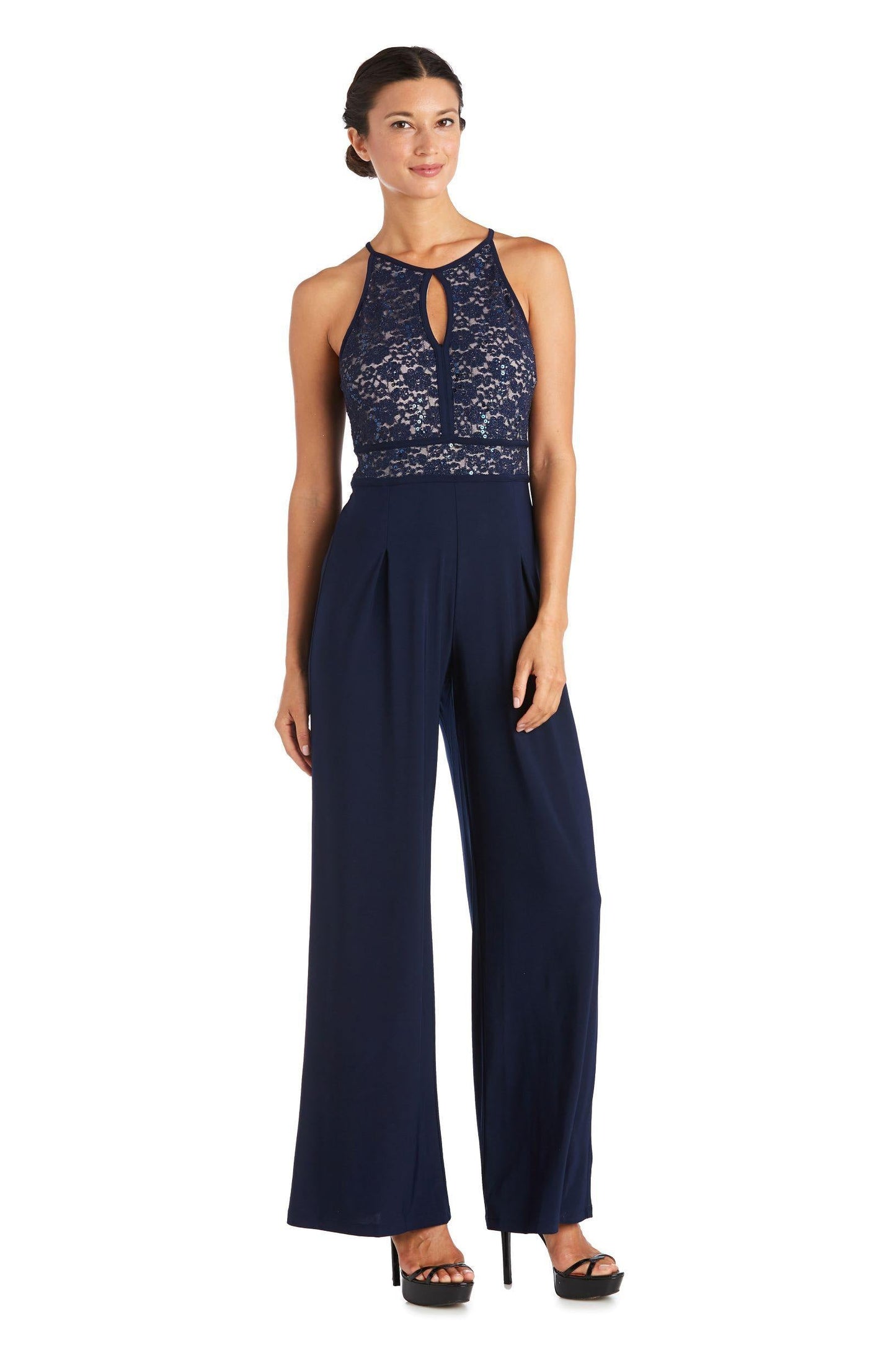 Nightway Lace Pant Jumpsuit Formal Sale - The Dress Outlet