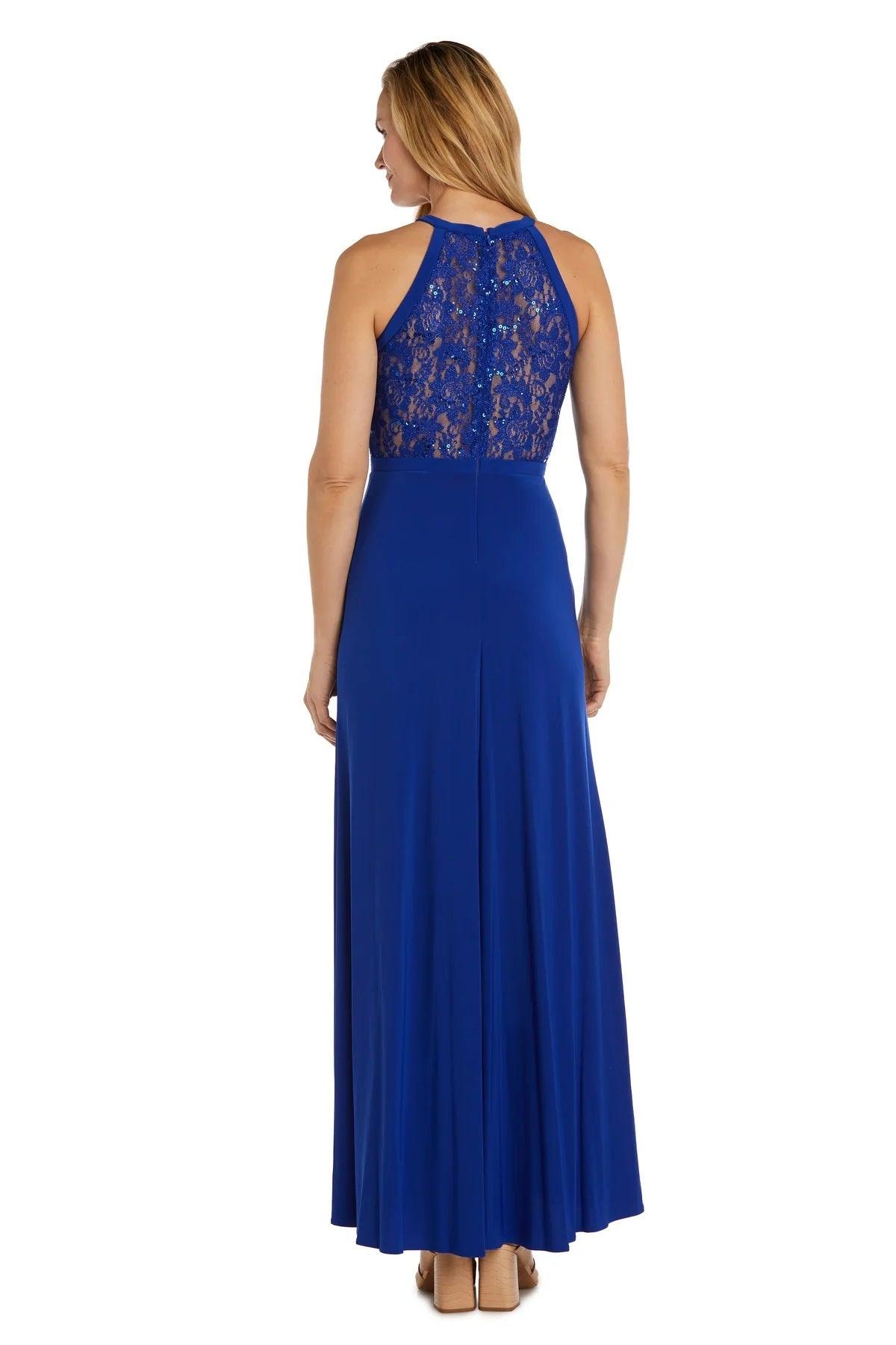 Nightway Long Formal Halter Petite Dress 21434P - The Dress Outlet