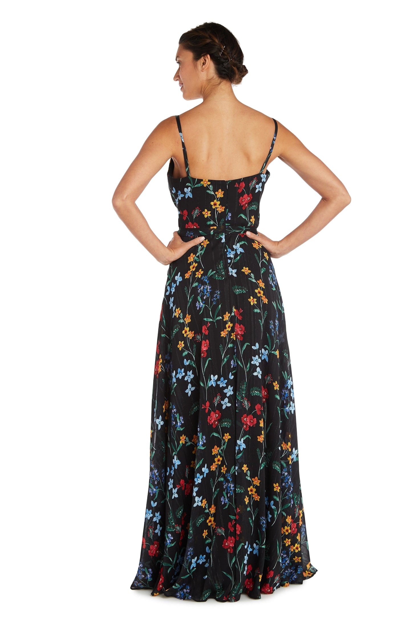 Nightway Long Formal Petite Floral Dress 22040P - The Dress Outlet