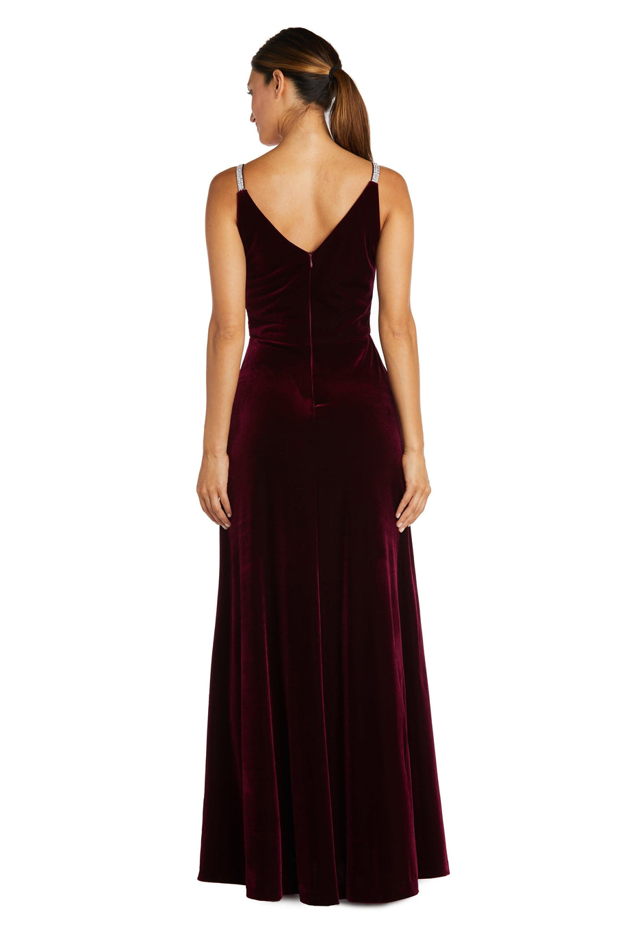 Nightway Long Formal Velvet Evening Gown 22093 - The Dress Outlet