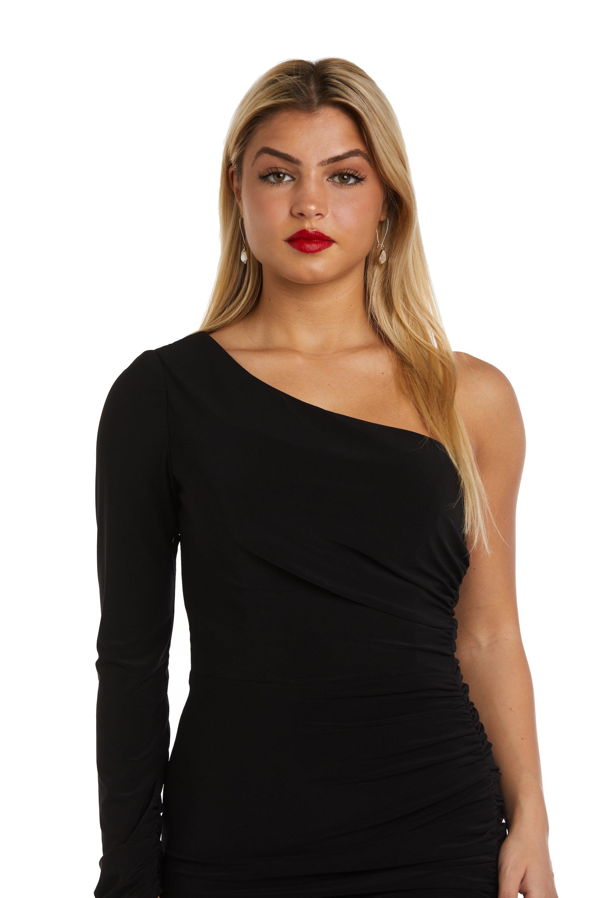 Black Nightway Long One Shoulder Formal Dress 22158 for $29.99 – The ...