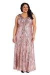 Nightway Long Plus Size Sleeveless Dress 22013W - The Dress Outlet