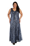 Nightway Long Plus Size Sleeveless Dress 22013W - The Dress Outlet