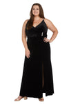 Nightway Long Plus Size Velvet Formal Gown 22093W - The Dress Outlet