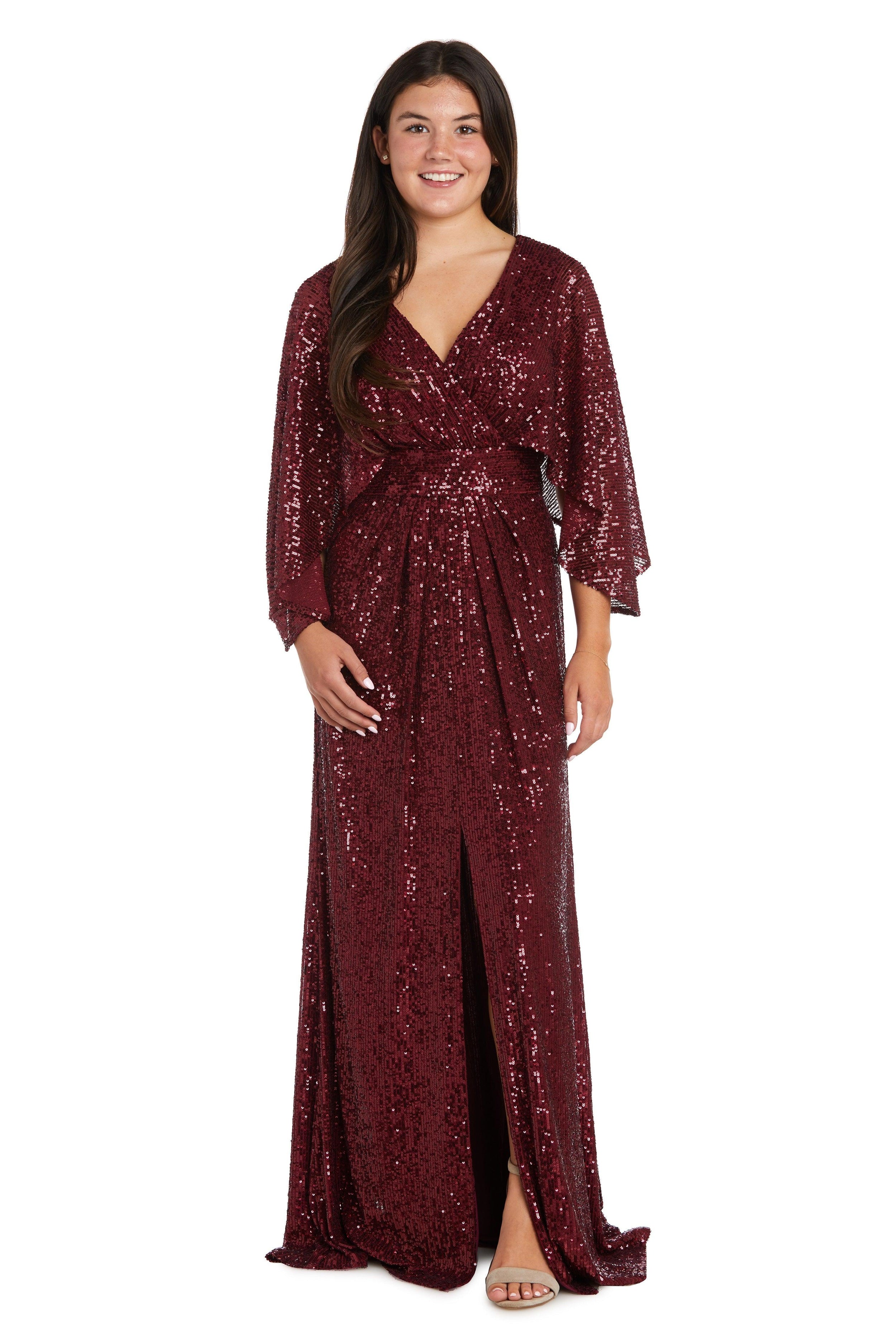 Nightway Long Sleeve Formal Evening Gown 22169 - The Dress Outlet
