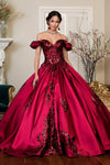 Off Shoulder Ball Gown Long Quinceanera Dress - The Dress Outlet