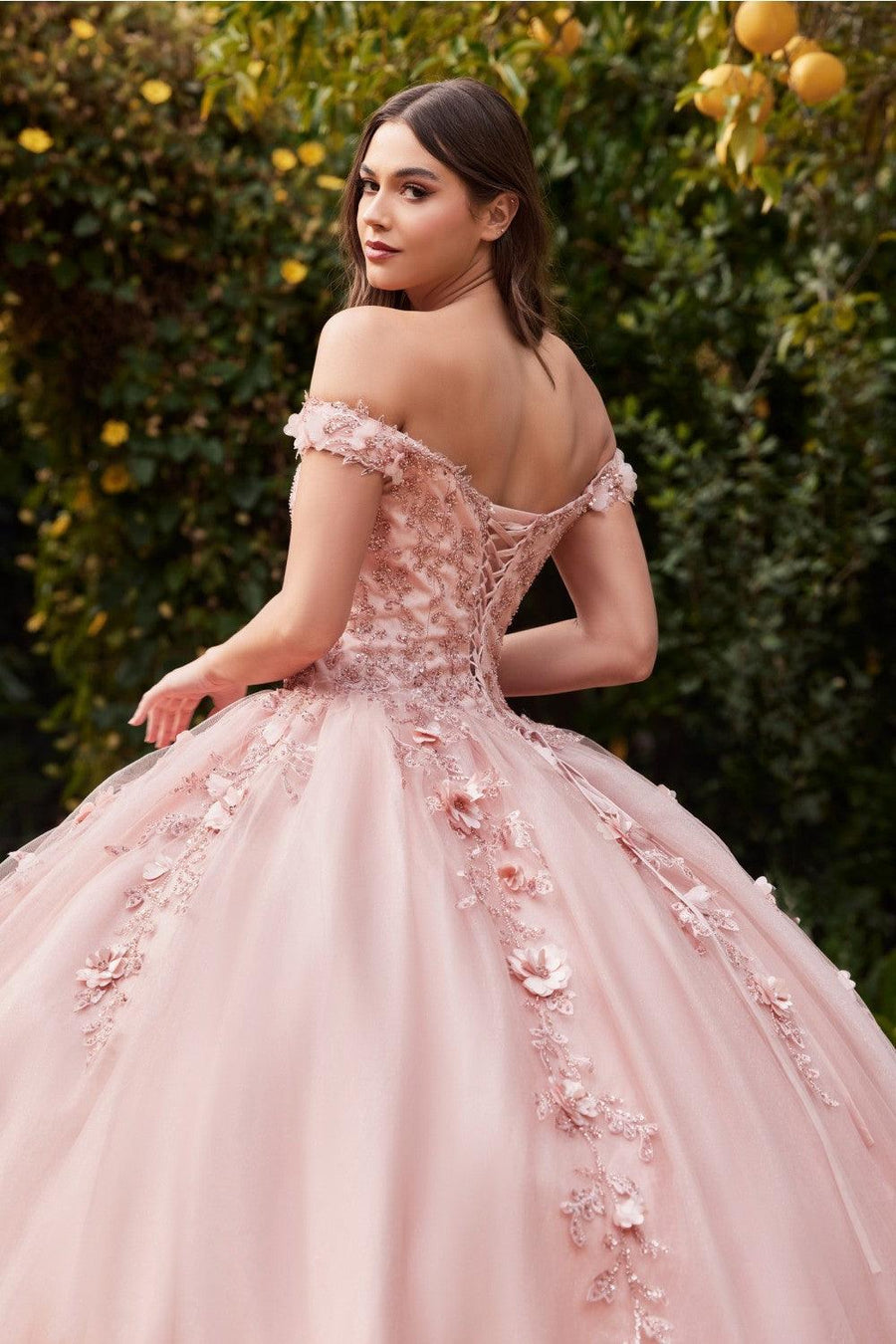 Off Shoulder Embellished Long Prom Gown - The Dress Outlet