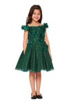 Off Shoulder Knee Length Flower Girls Dress - The Dress Outlet