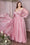 Off Shoulder Long  A Line Formal Prom Dress Petal Blush