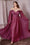 Off Shoulder Long  A Line Formal Prom Dress Rouge