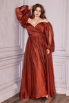 Off Shoulder Long  A Line Formal Prom Dress Sienna