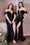 Off Shoulder Long Formal Prom Dress Black