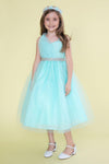 One Shoulder Beaded Flower Girl Dress - The Dress Outlet