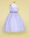 One Shoulder Beaded Flower Girl Dress - The Dress Outlet