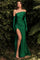 One Shoulder Long Formal Prom Dress Emerald