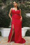 Plus Size Sleeveless Long Prom Dress - The Dress Outlet