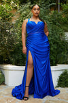 Plus Size Sleeveless Long Prom Dress - The Dress Outlet