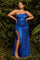 Plus Size Strapless Sexy Long Prom Dress Royal