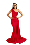 Portia and Scarlett  Long Single Shoulder Prom Dress PS6321 - The Dress Outlet