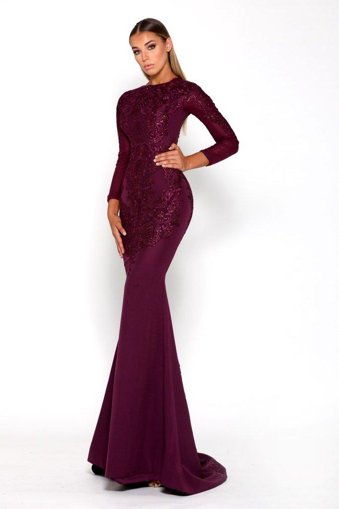 Portia and Scarlett Long Sleeve Formal Dress Laurent - The Dress Outlet