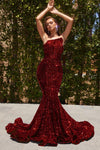 Portia and Scarlett Long Strapless Prom Dress 22022 - The Dress Outlet