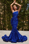 Portia and Scarlett Long Strapless Prom Dress 22022 - The Dress Outlet