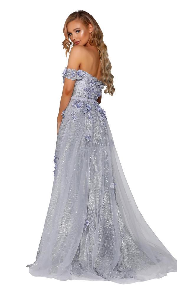 Portia and Scarlett Off Shoulder Long Gown 6015S - The Dress Outlet