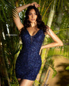 Primavera Couture Homecoming Short Beaded Dress 3572 - The Dress Outlet