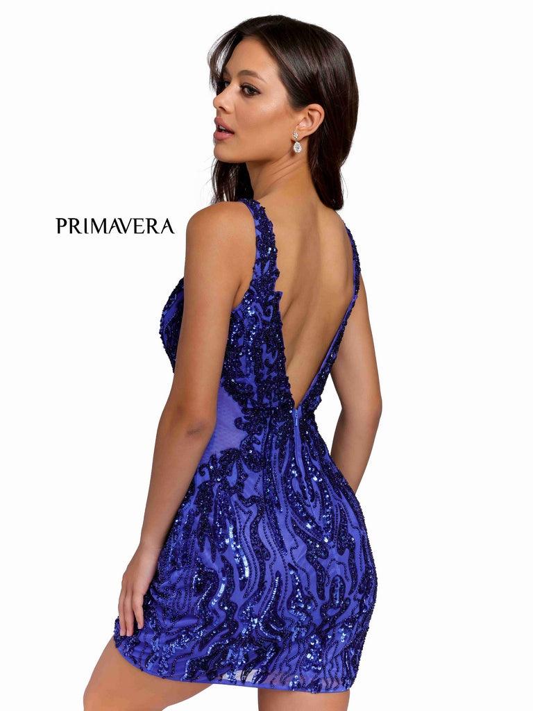 Primavera Couture Prom Short Beaded Dress 3822 - The Dress Outlet