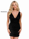 Primavera Couture Short Beaded Prom Dress 3826 - The Dress Outlet