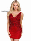 Primavera Couture Short Beaded Prom Dress 3826 - The Dress Outlet