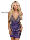 Homecoming Dresses Short Fitted Beaded Dress Purple