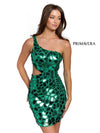 Homecoming Dresses Short One Shoulder Prom Dress Emerald