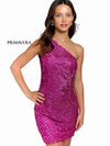 Primavera Couture Short One Shoulder Prom Dress 3830 - The Dress Outlet