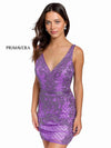 Primavera Couture Short Sleeveless Prom Dress 3856 - The Dress Outlet