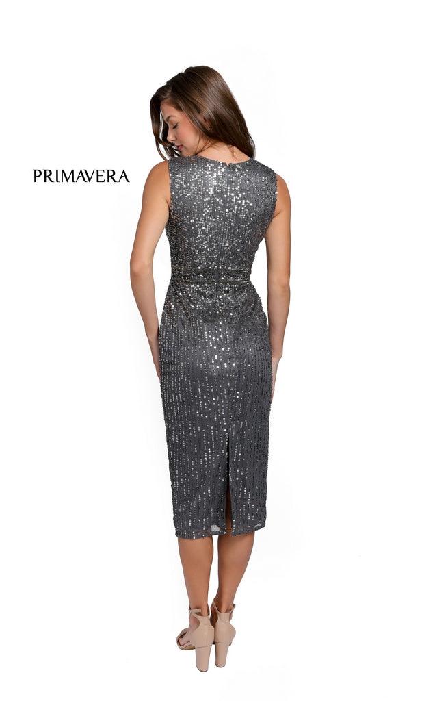 Primavera Couture Sleeveless Tea Length Dress 11076 - The Dress Outlet