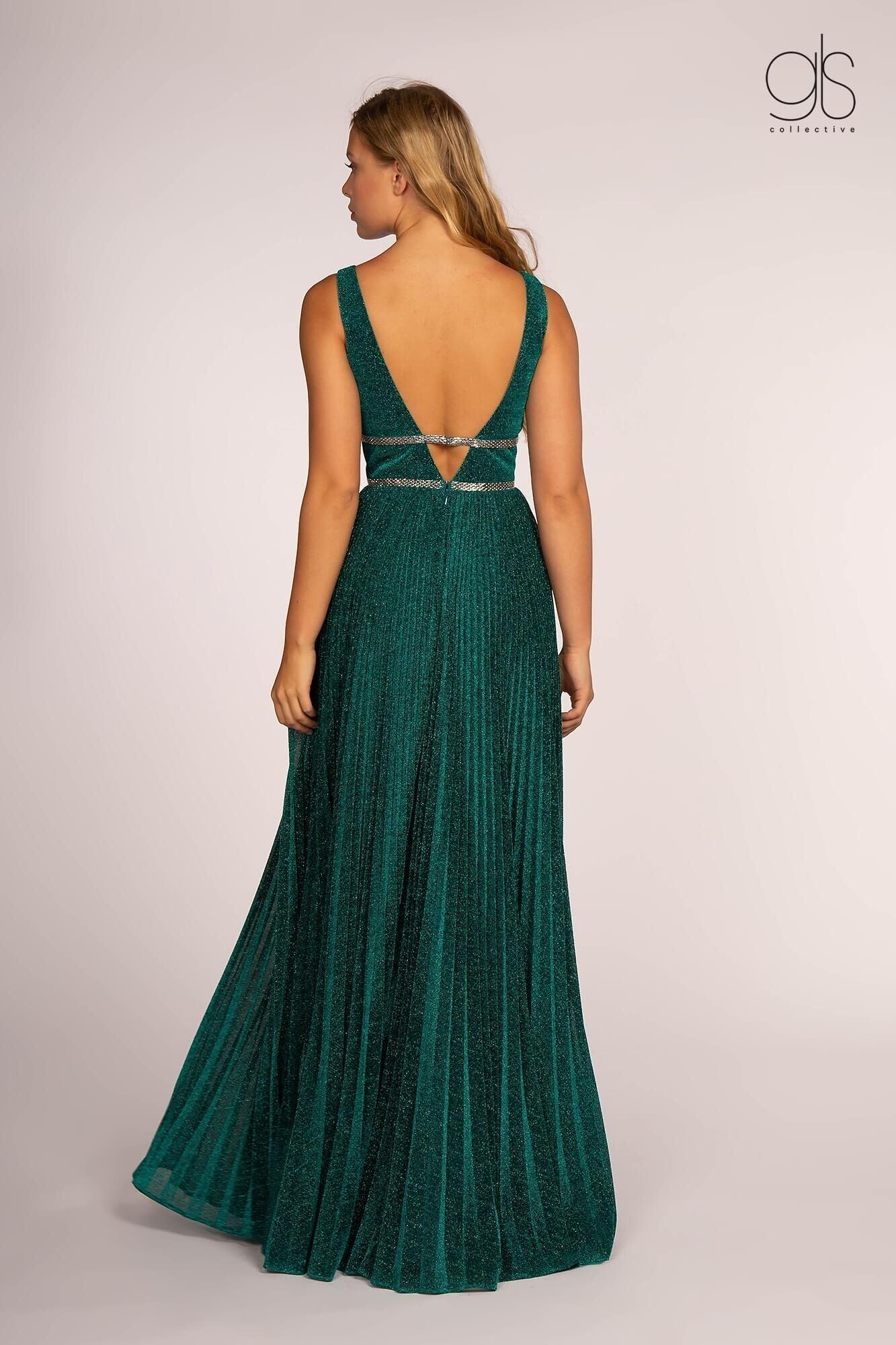 Prom Long Deep V Neck Evening Formal Dress - The Dress Outlet Elizabeth K