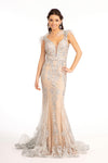 Prom Long Formal Glitter Mesh Mermaid Dress - The Dress Outlet