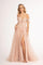 Prom Long Formal Mesh Evening Dress - The Dress Outlet